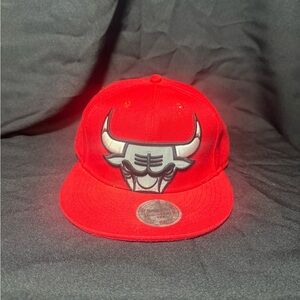 Red Chicago Bulls Logo Mitchell & Ness